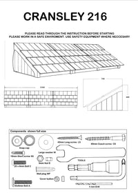 Cransley Door Canopy - 144cm, 216cm or 288cm Widths