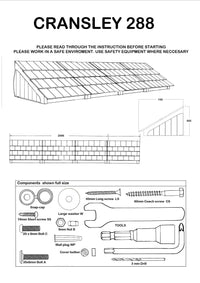 Cransley Door Canopy - 144cm, 216cm or 288cm Widths