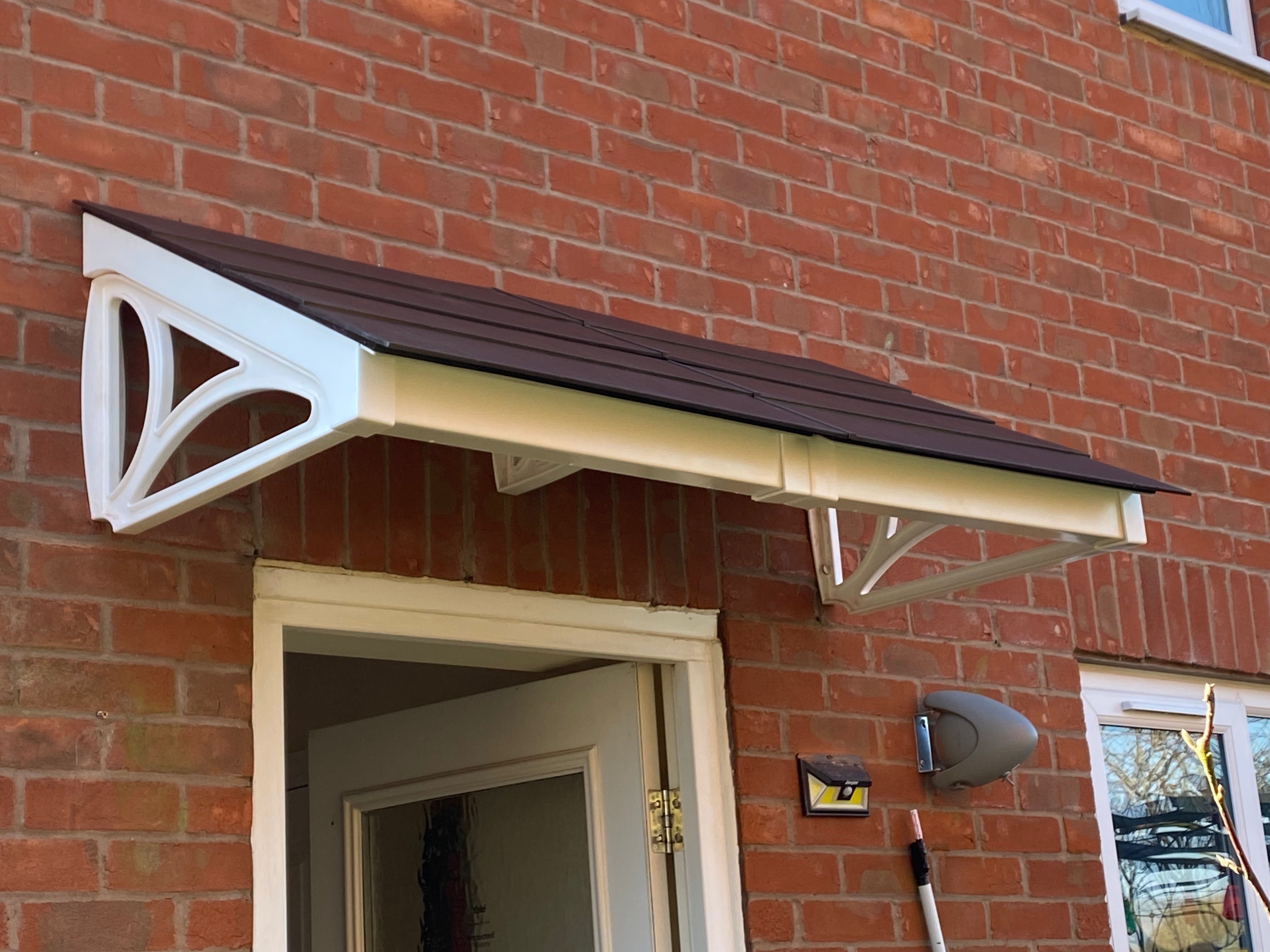 Cosgrove 144cm Lean-To Door Canopy Installation Photos | UK Canopies ...