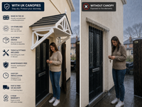 Althorp Door Canopy 149cm - Flat Pack Porch Canopy