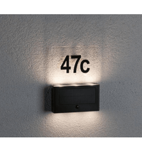 Outdoor Solar House Number Neda IP44 3000K PIR